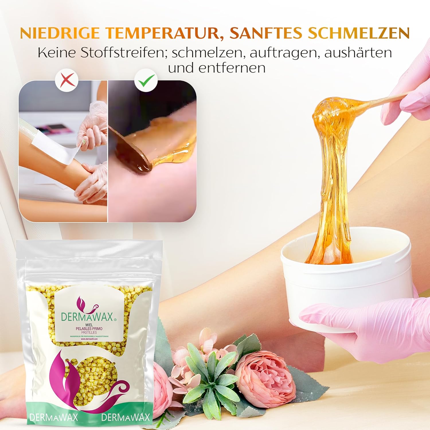 Dermawax Crystal Honig Wachsperlen