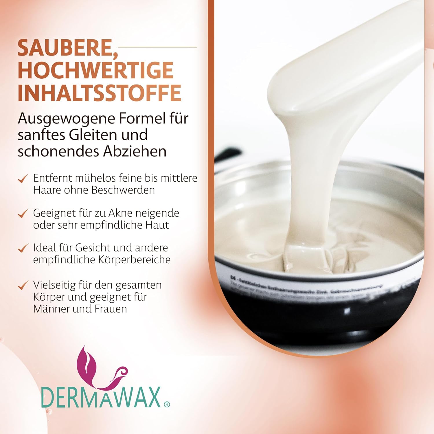 Dermawax Zinkoxid Warmwachs - 400 ml