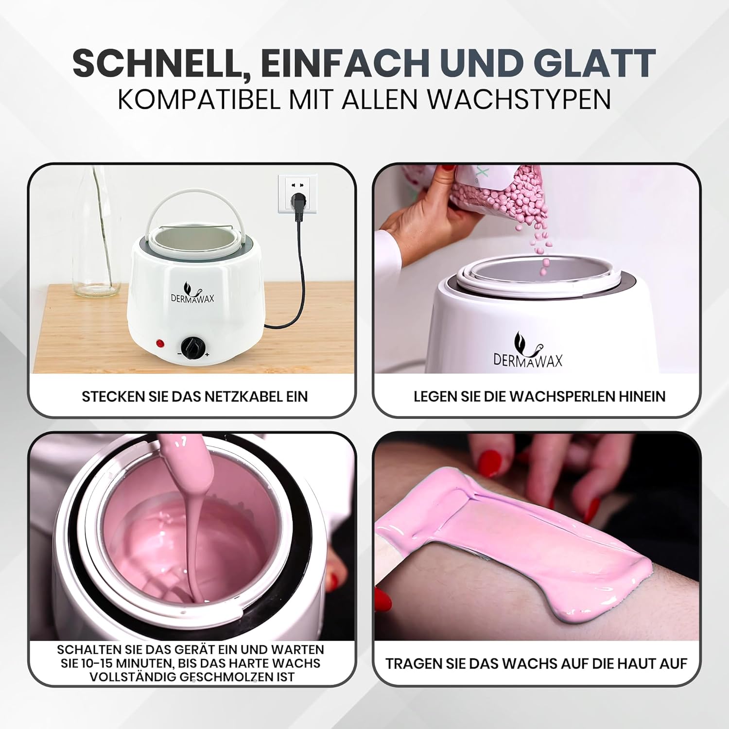 Dermawax Profi Wachswärmer 180 W - 800 ml Nutzvolumen