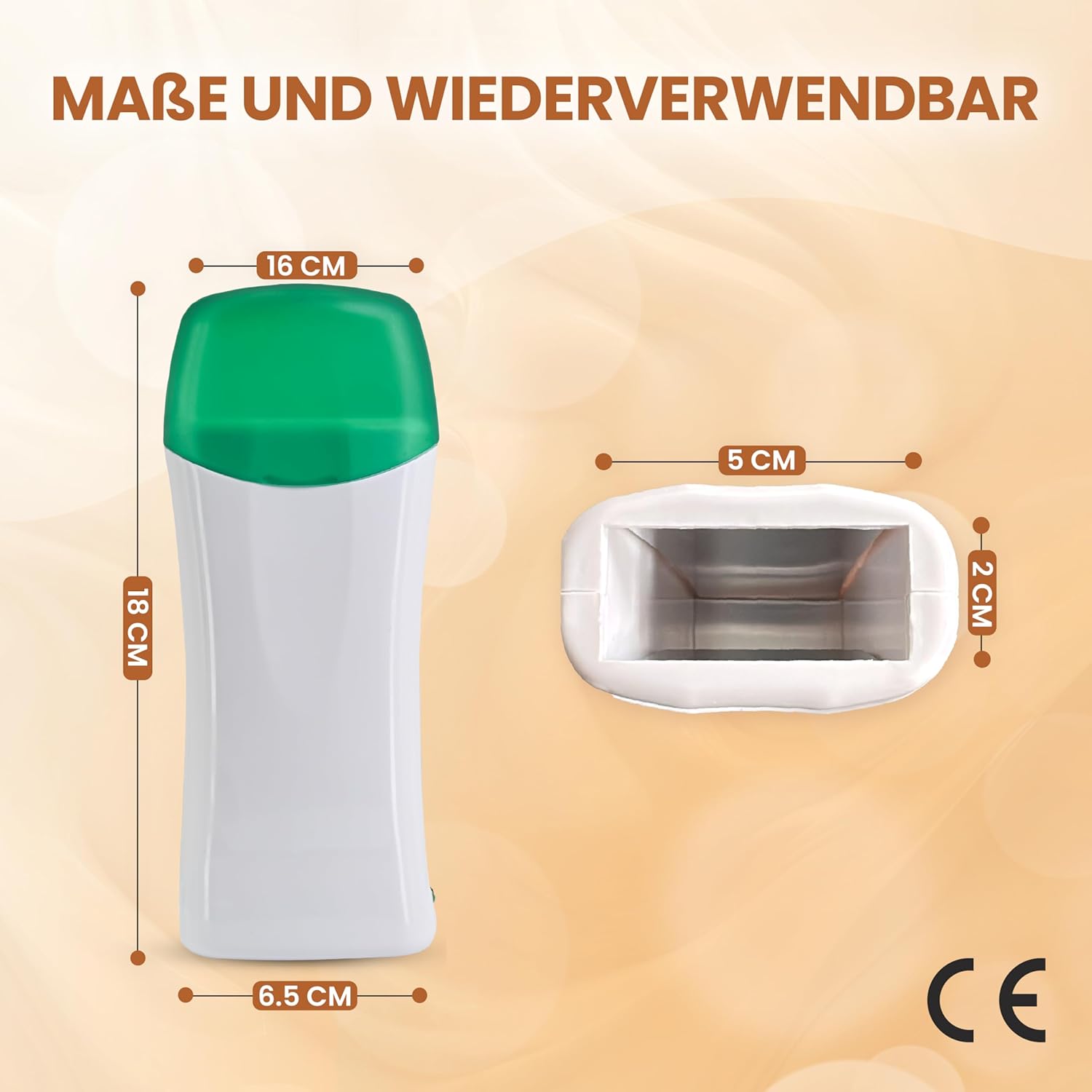 Dermawax Roll-On Wachswärmer Set Argan - 25 W, 100 ml