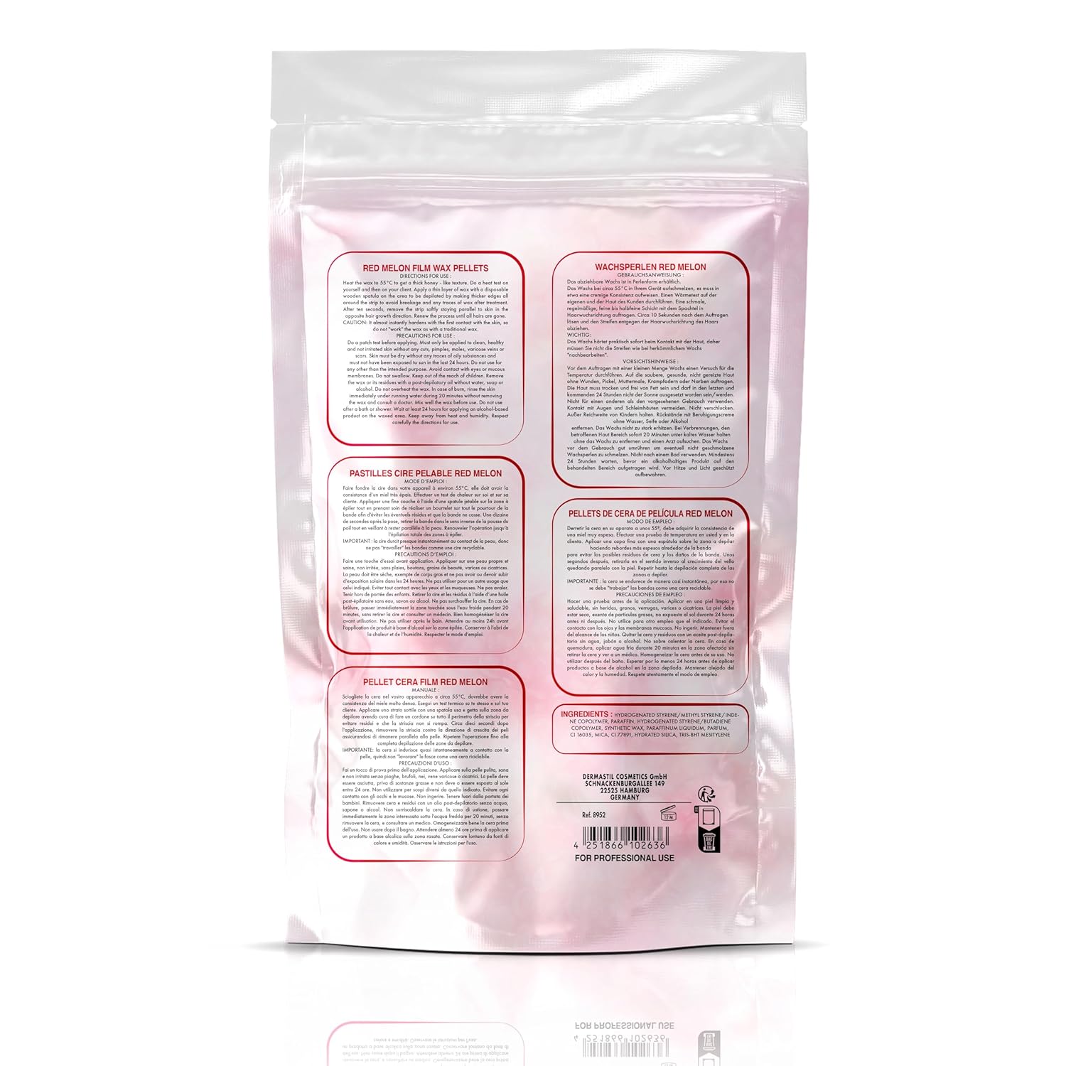 Dermawax Red Melon Wachsperlen - 800 g
