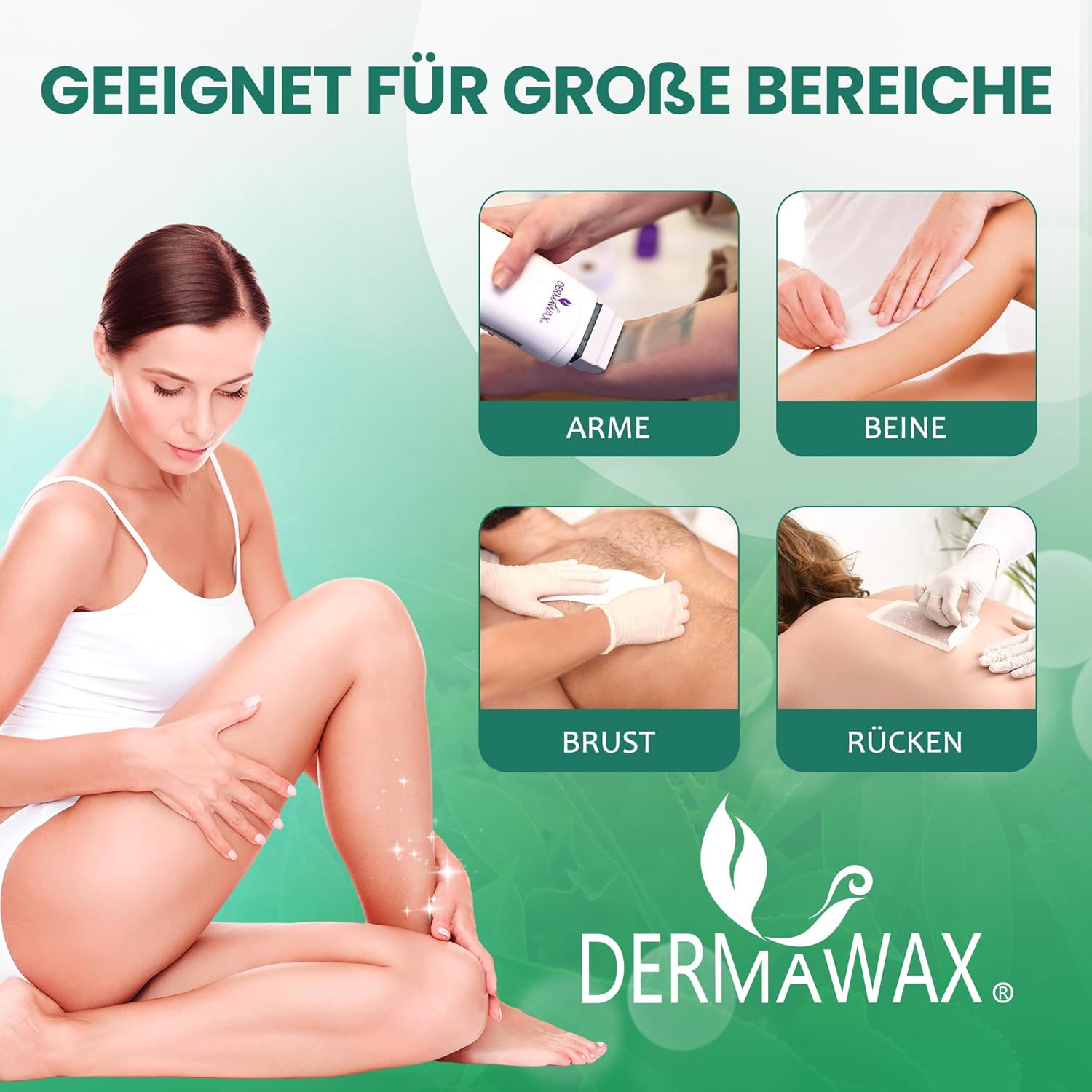 Dermawax Aloe Vera Roll-On-Wachspatronen - 6 x 100 ml