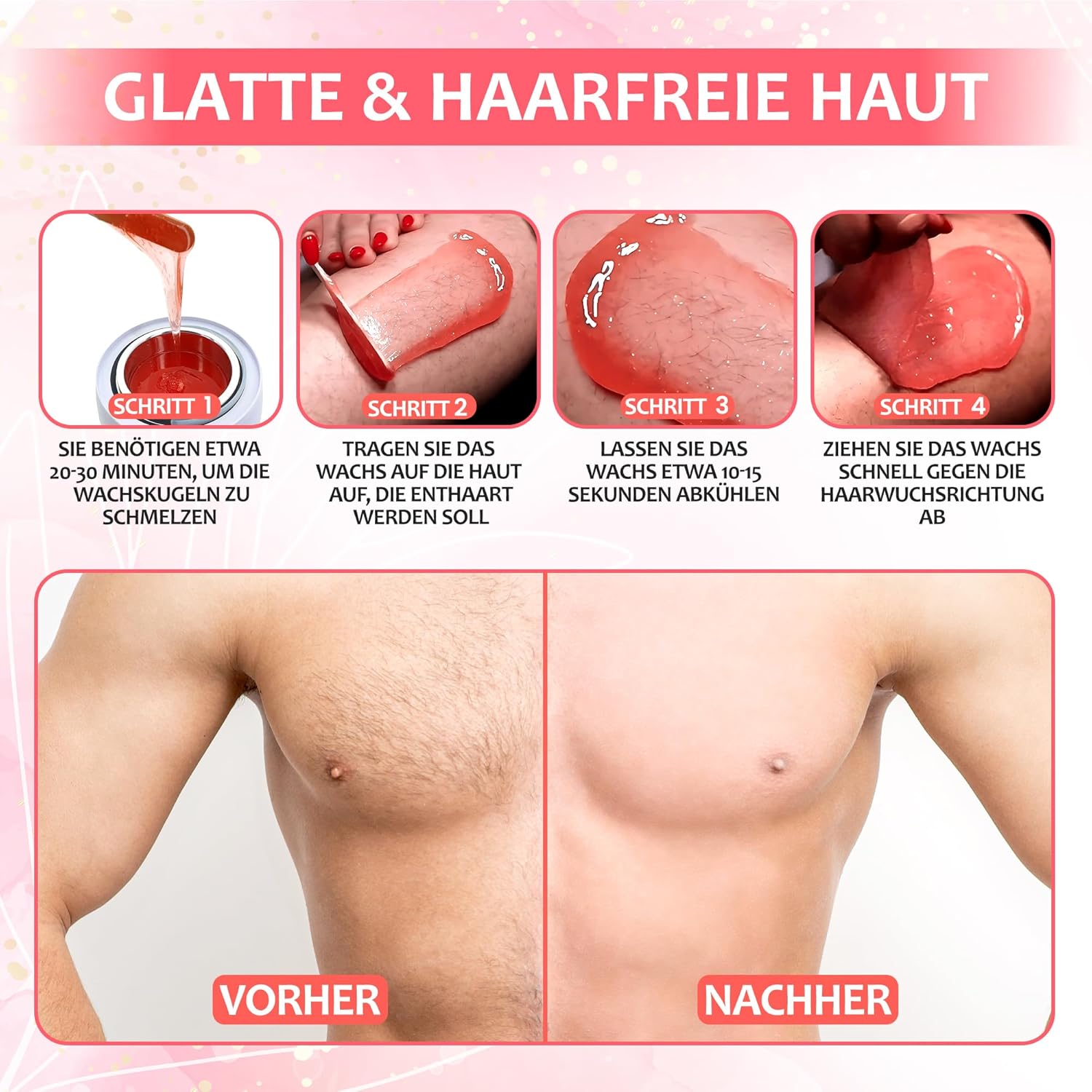 Dermawax Crystal Orange Wachsperlen - 800 g