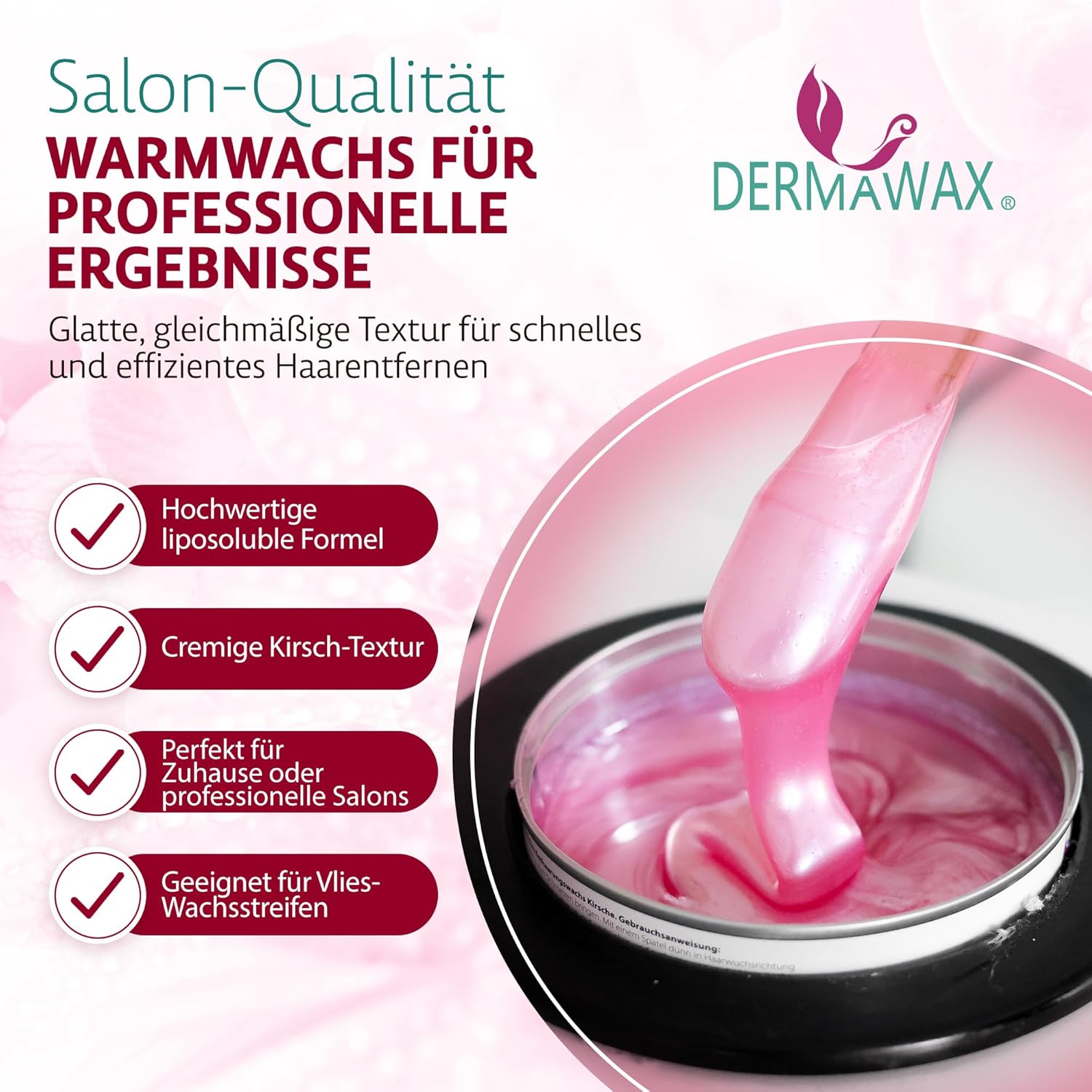 Dermawax Pink Cherry Warmwachs - 400 ml