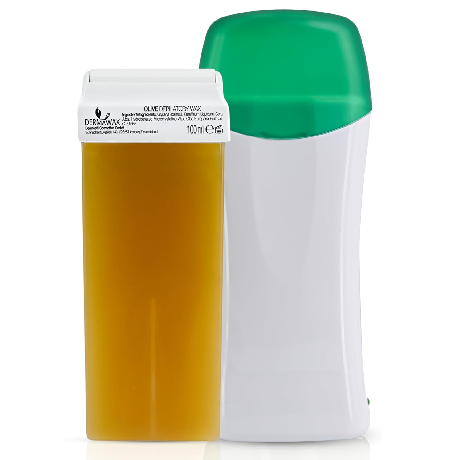 Dermawax Roll-On Wachswärmer Set Olive - 25 W, 100 ml
