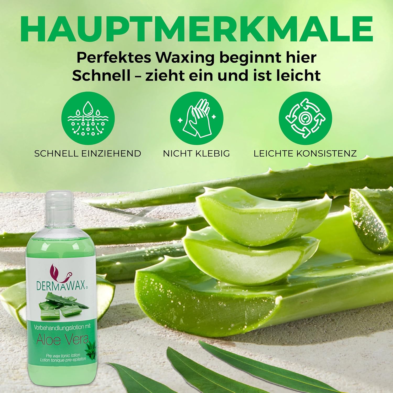 Dermawax Vor- und Nachbehandlungsset Aloe Vera und Eukalyptus - 2 x 500 ml