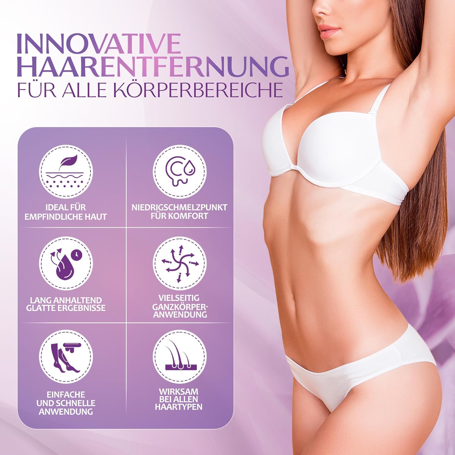 Dermawax Mauve Jasmin Wachsperlen - 1 kg