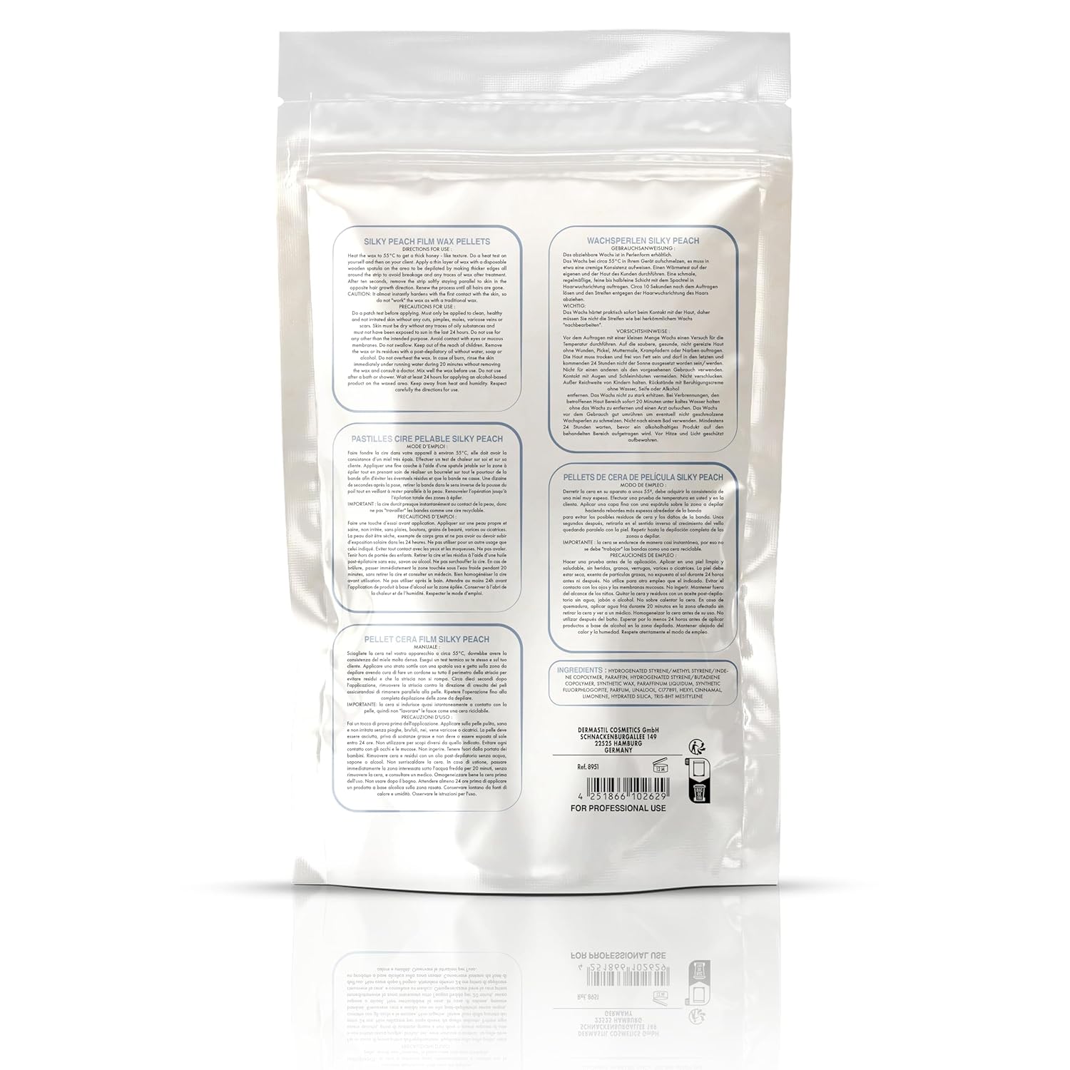 Dermawax Silky Peach Wachsperlen - 800 g