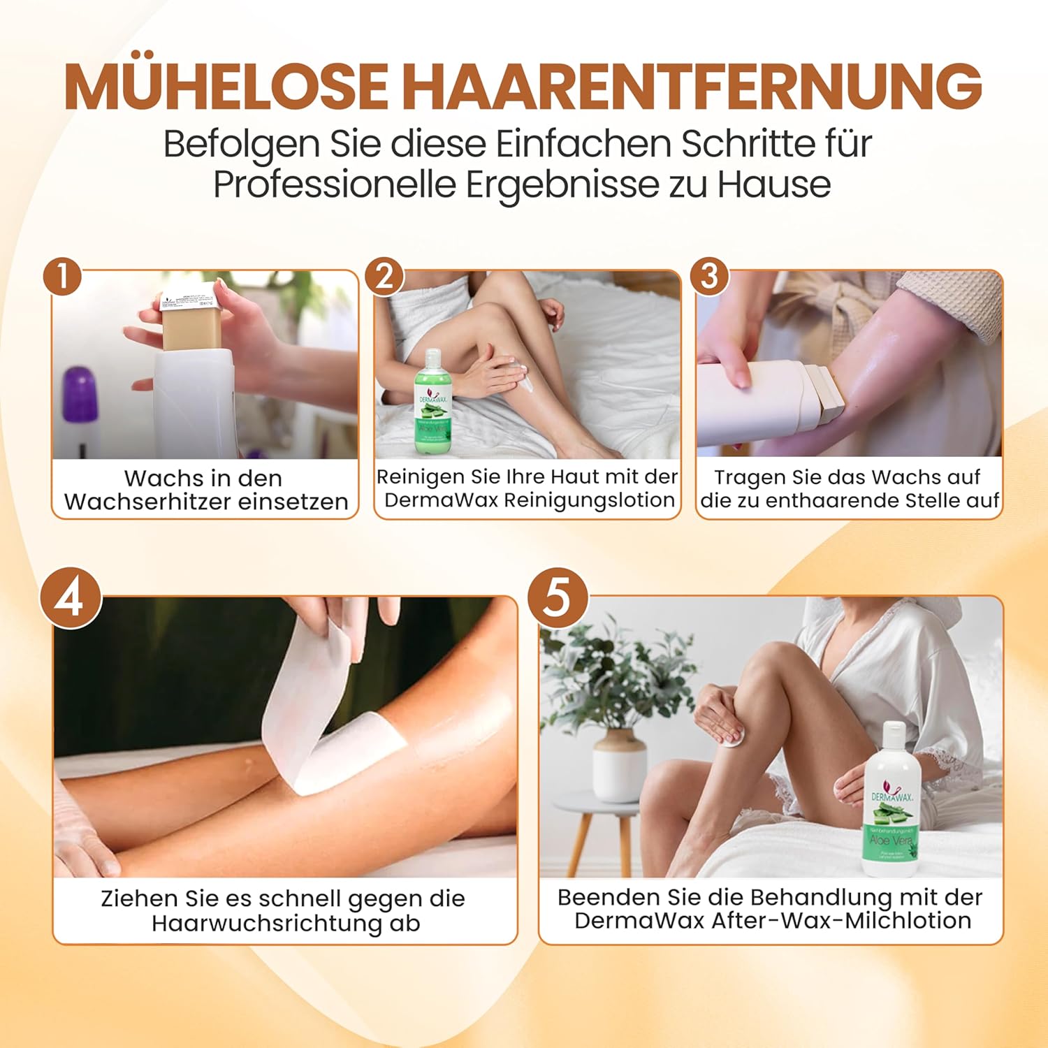 Dermawax Roll-On Wachswärmer Set Argan - 25 W, 100 ml