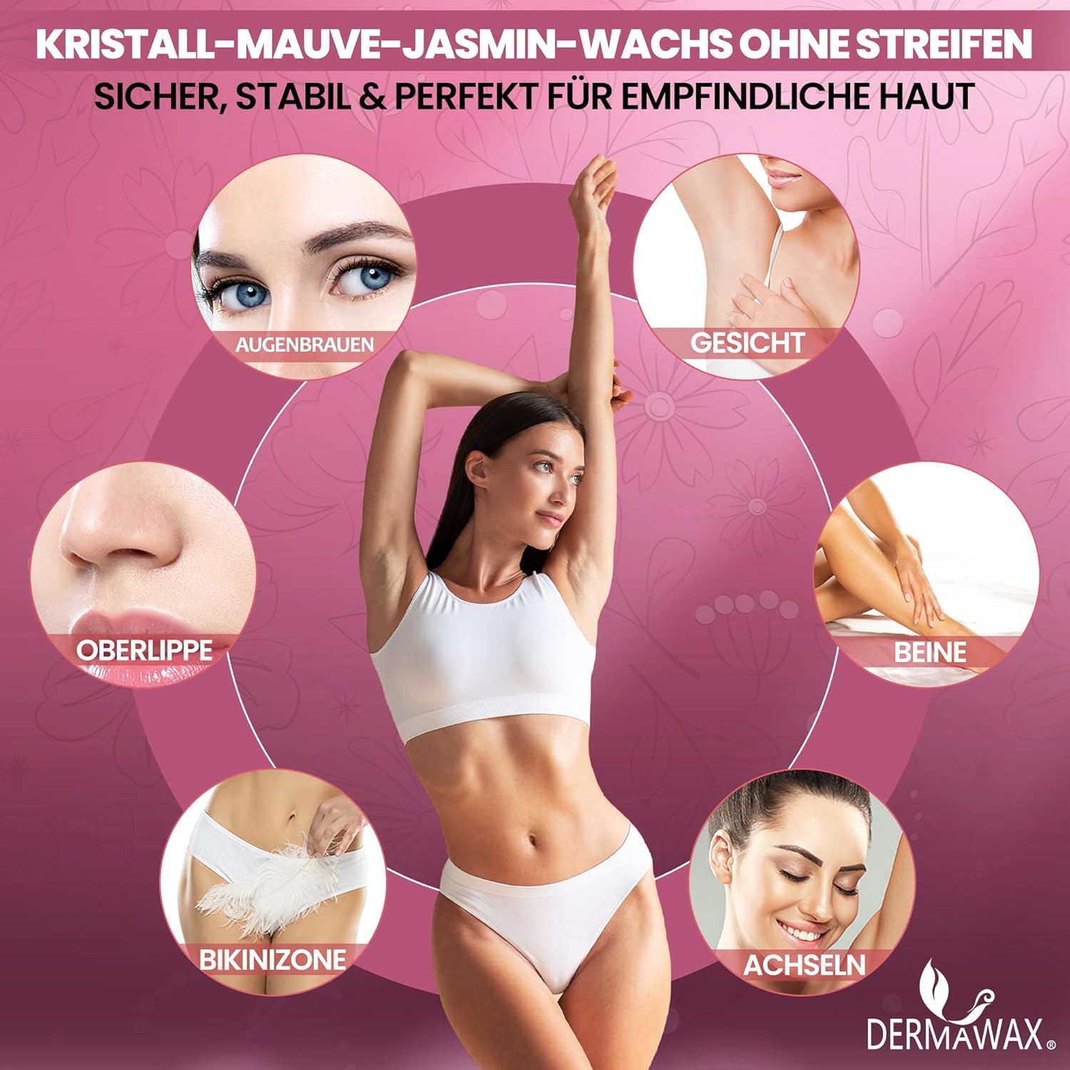 Dermawax Crystal Mauve Jasmin Wachsperlen - 800 g