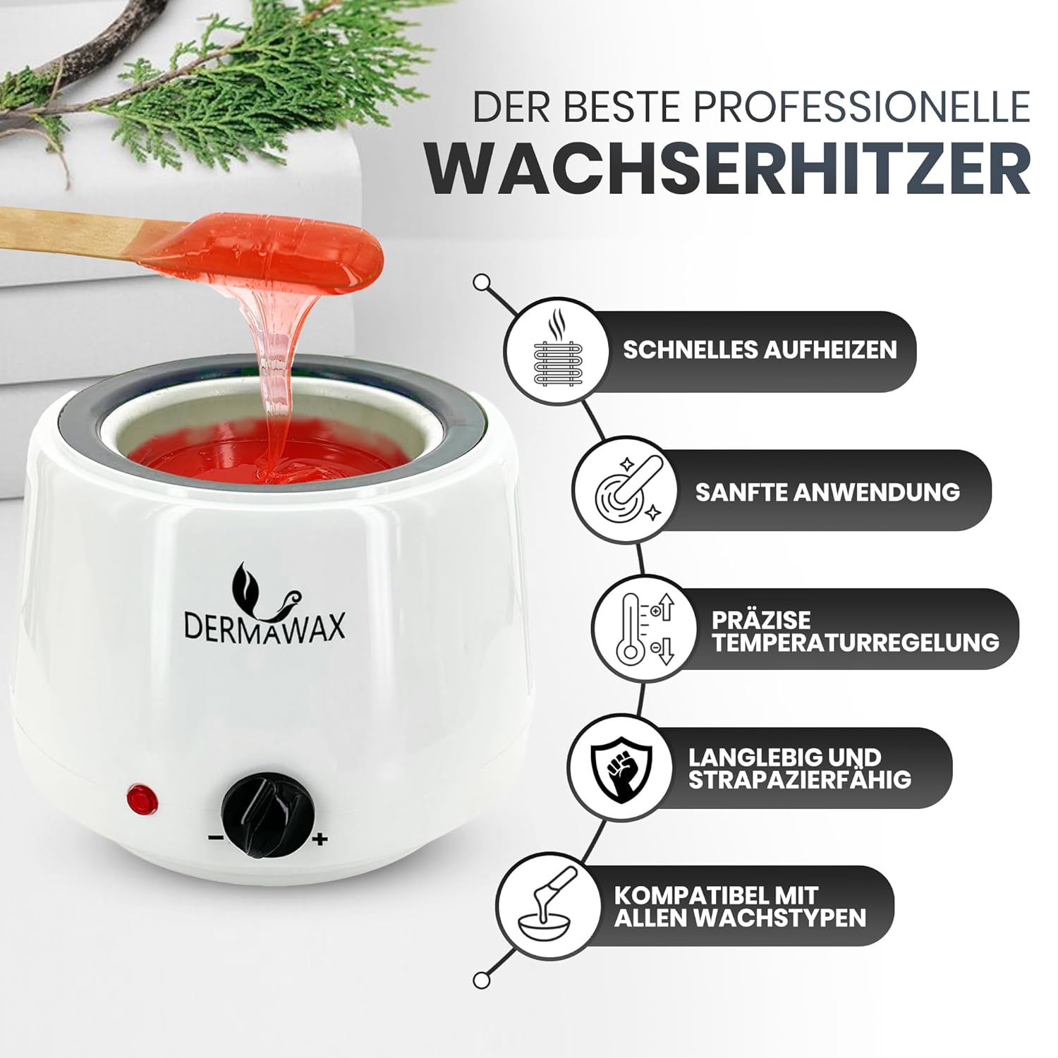 Dermawax Profi Wachswärmer 180 W - 800 ml Nutzvolumen