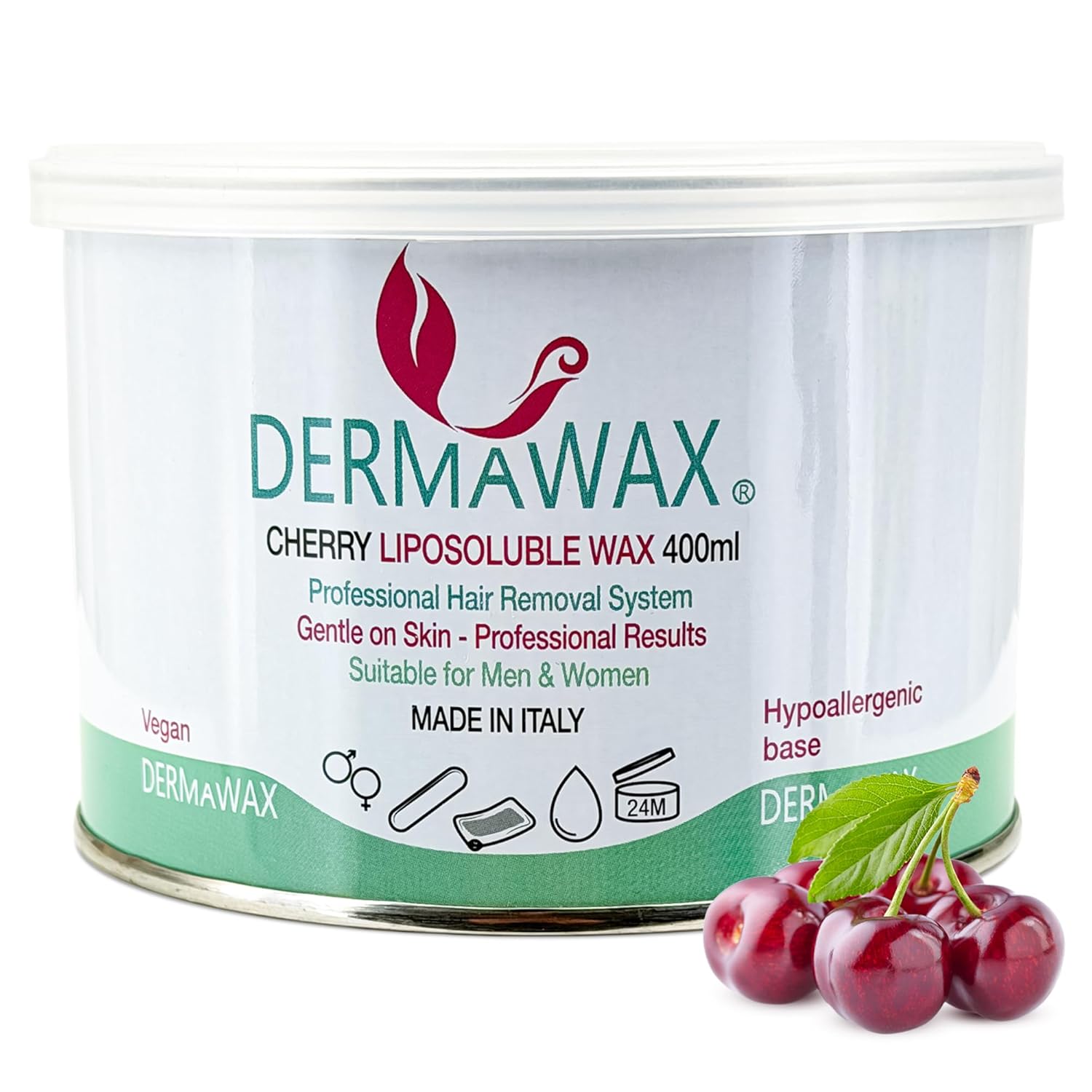 Dermawax Warmwachs mit Cherry in der 400-ml-Dose