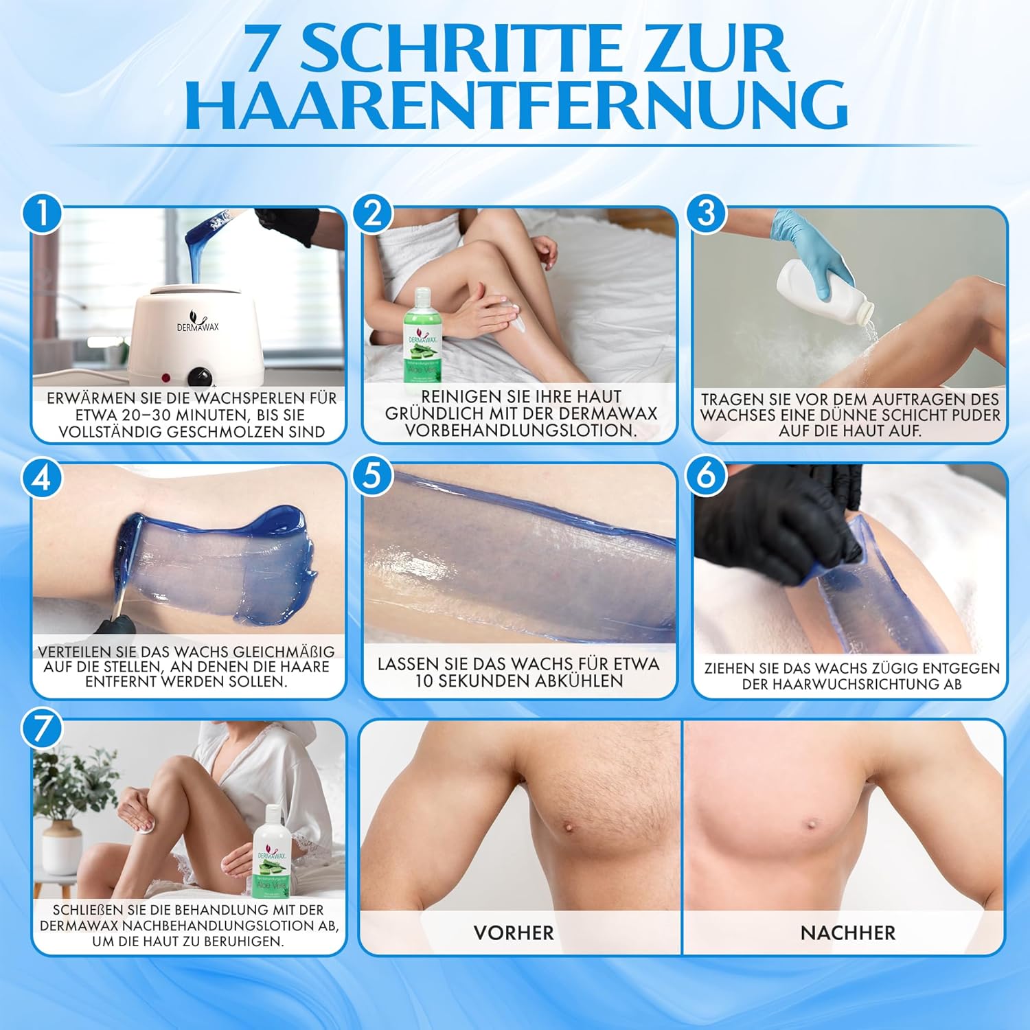 Dermawax Azure Wachsperlen - 800 g