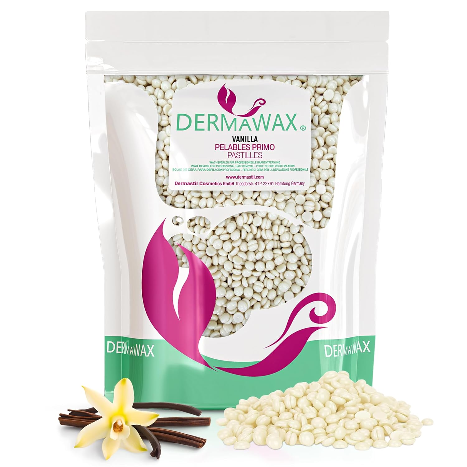 Dermawax Vanille Wachsperlen - 1 kg
