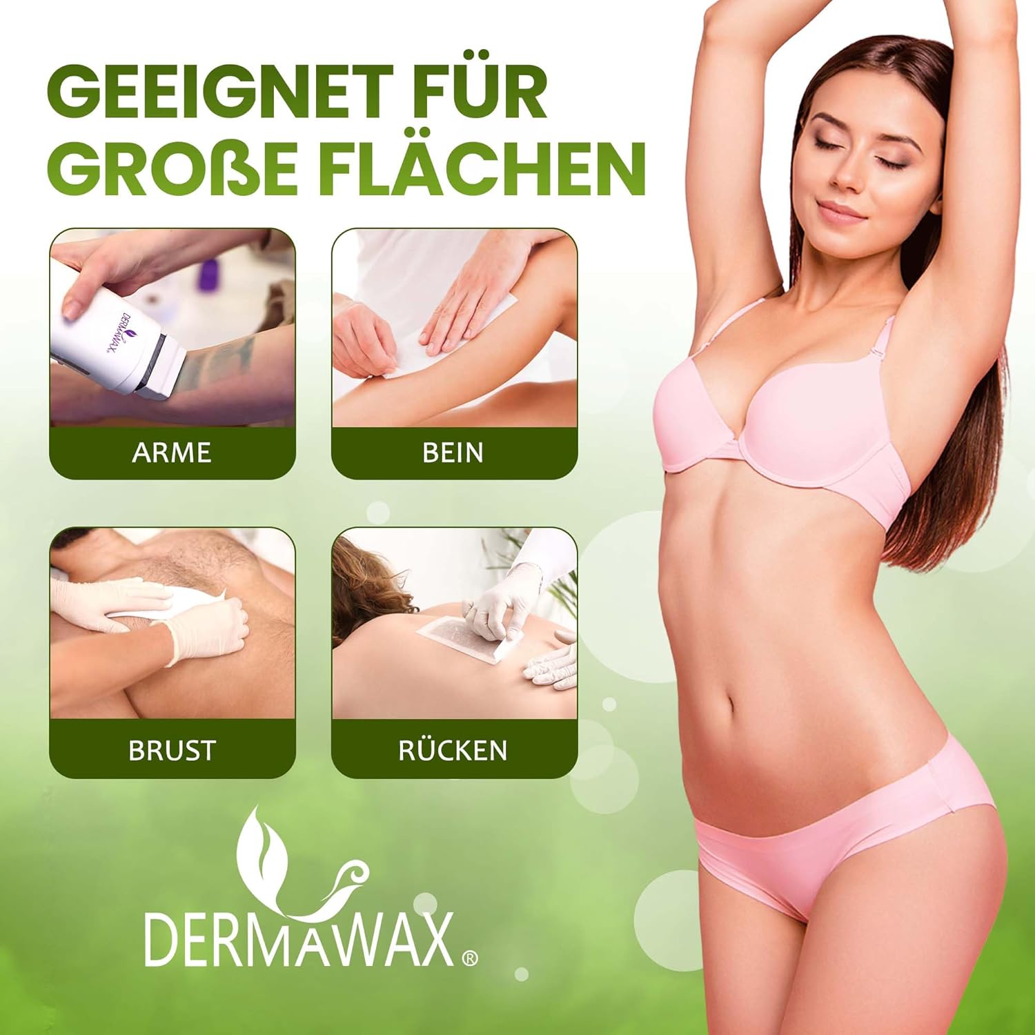 Dermawax Olive Roll-On-Wachspatronen - 6 x 100 ml