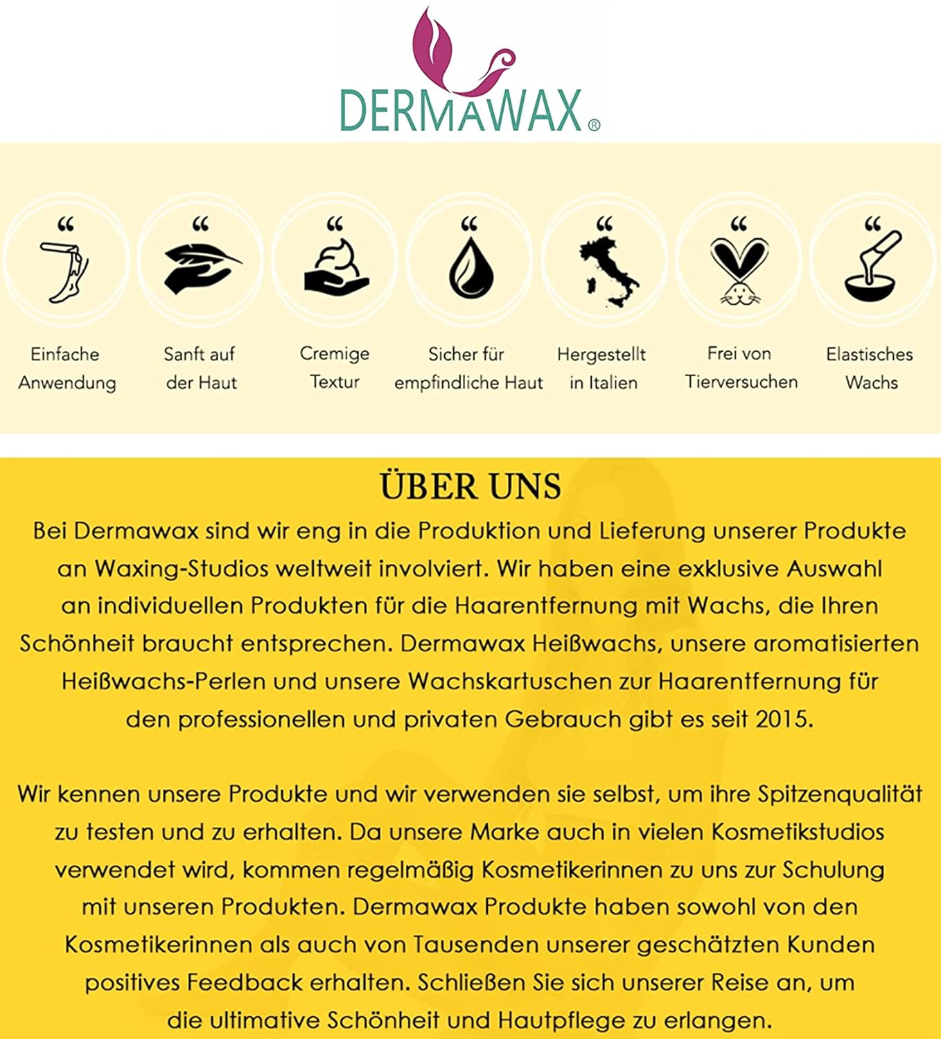 Dermawax Natural Honig Black Edition Wachsperlen - Filmwachs ohne Vliesstreifen