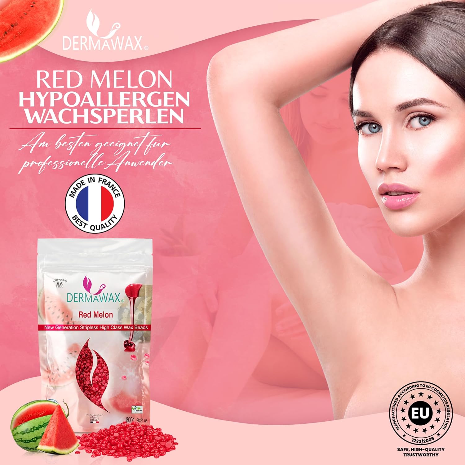 Dermawax Red Melon Wachsperlen - 800 g