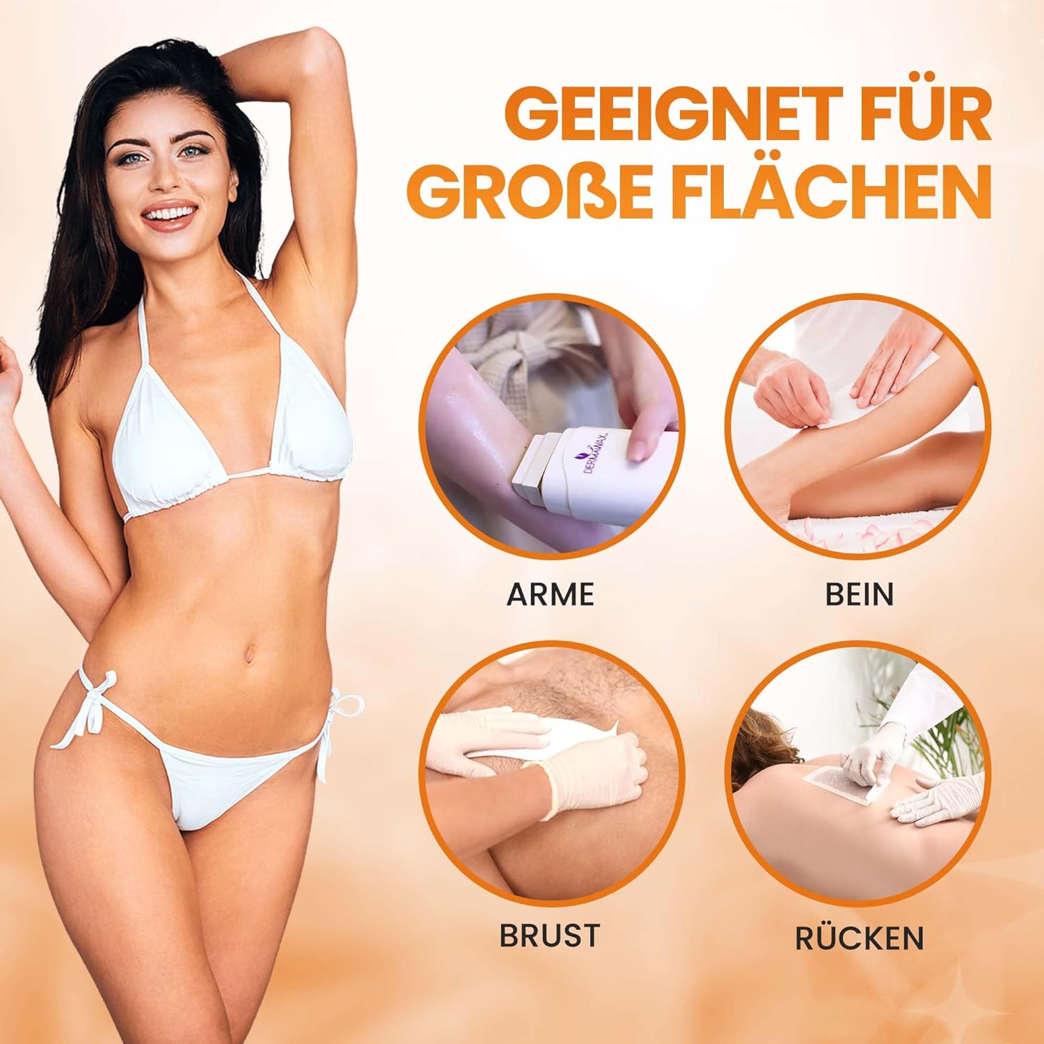 Dermawax Natural Honig Roll-On-Wachspatronen - 6 x 100 ml
