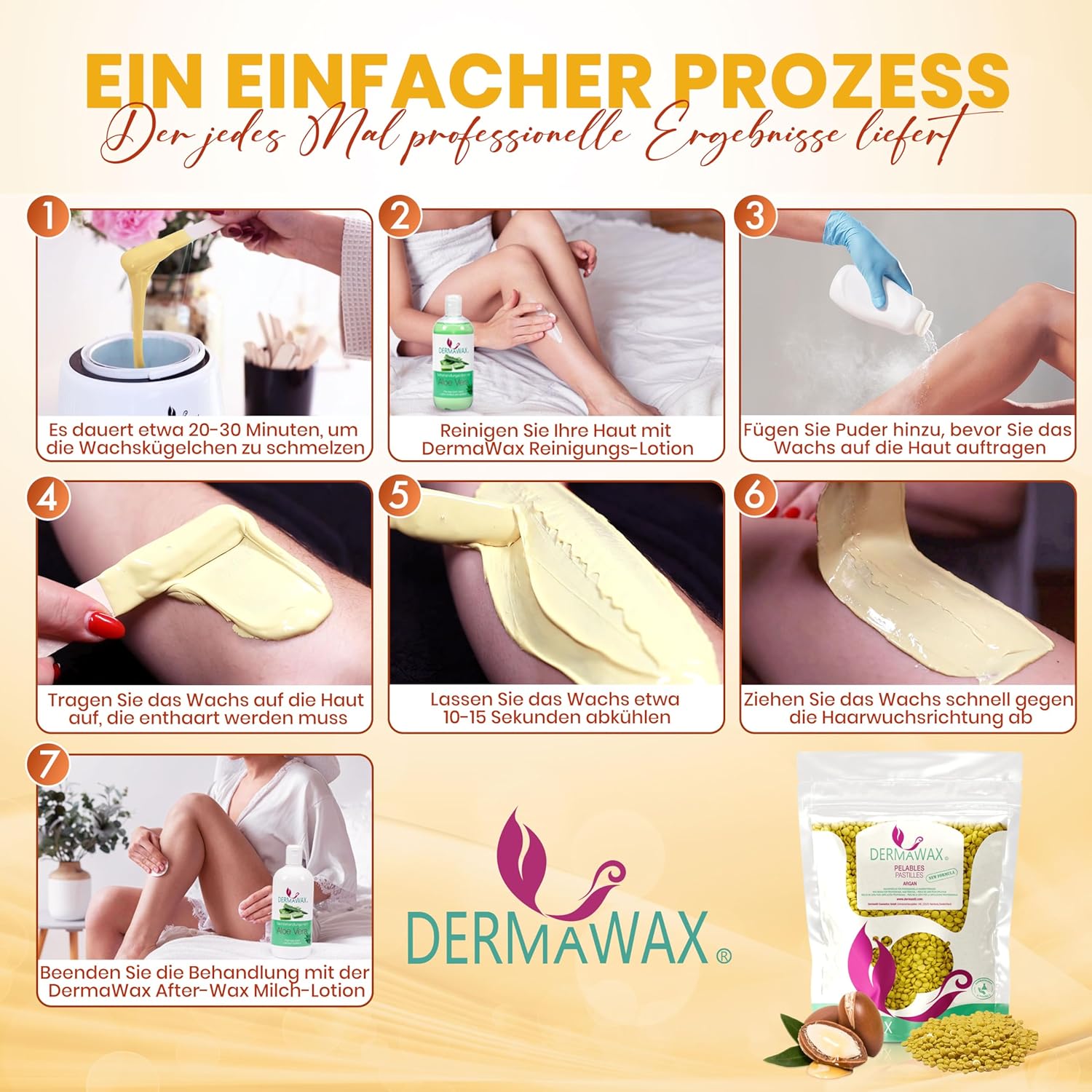 Dermawax Argan Wachsperlen - 1 kg