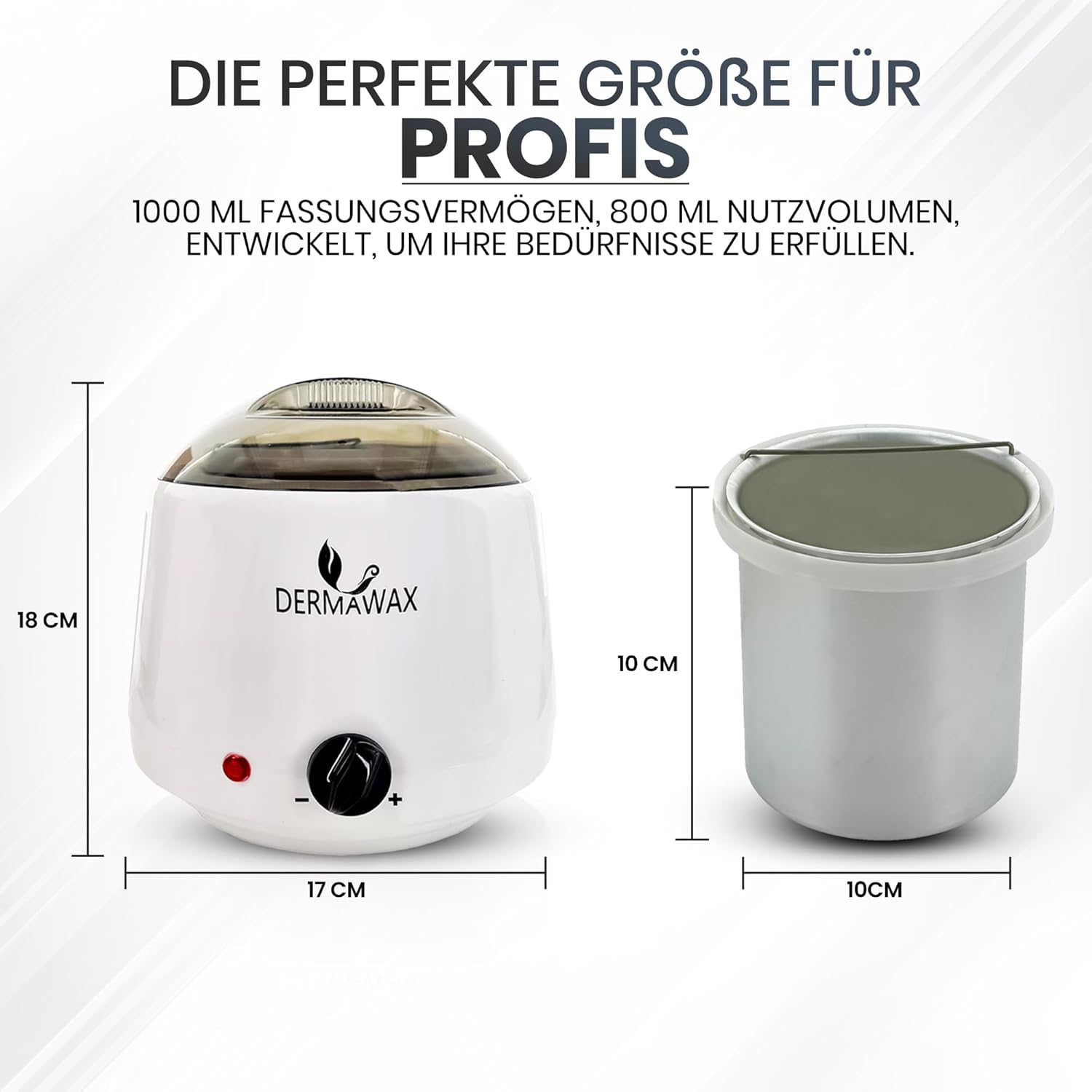 Dermawax Profi Wachswärmer 180 W - 800 ml Nutzvolumen