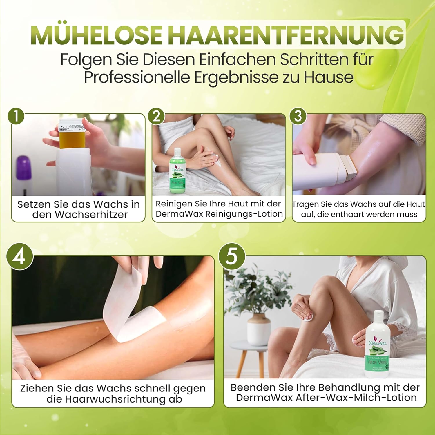 Dermawax Roll-On Wachswärmer Set Olive - 25 W, 100 ml