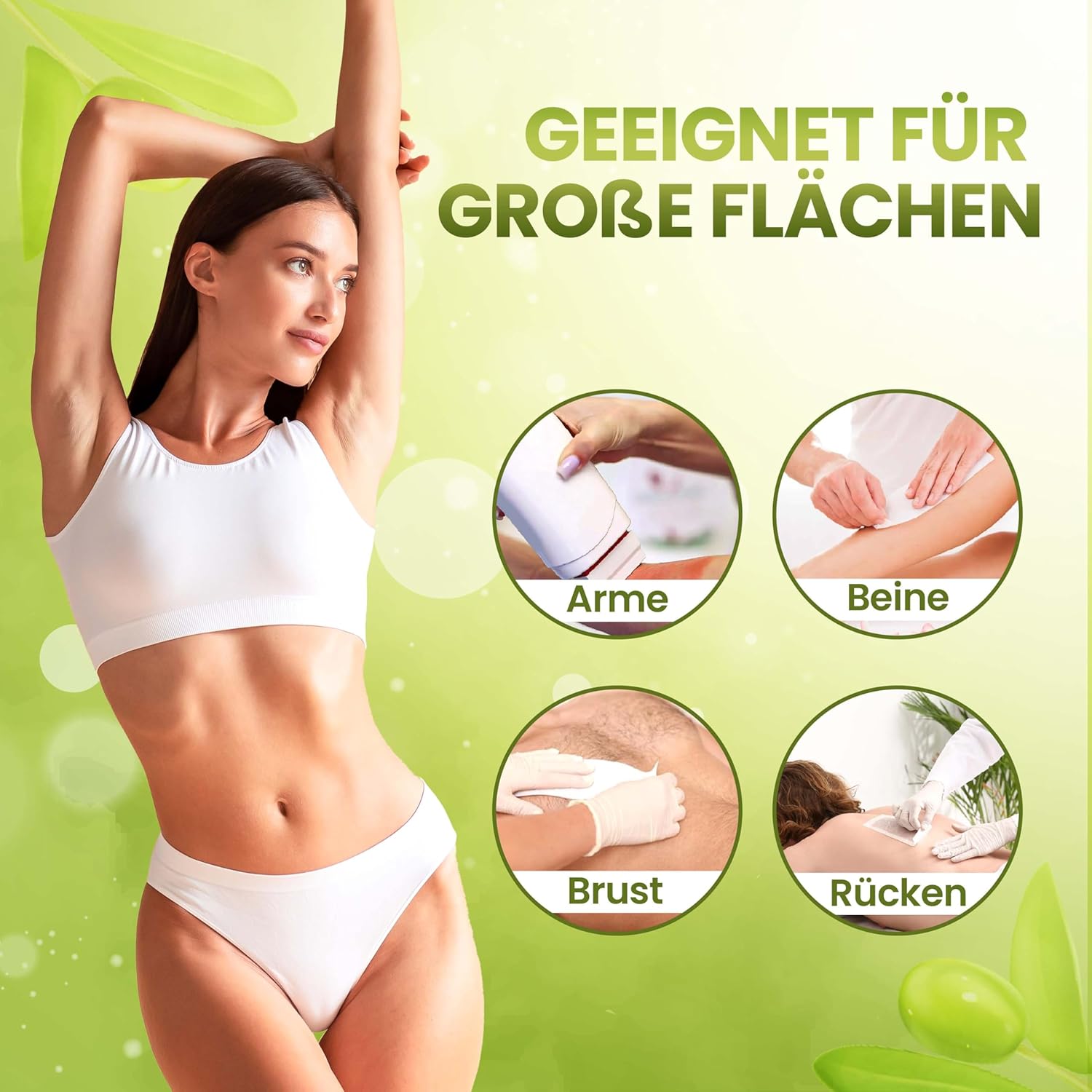 Dermawax Roll-On Wachswärmer Set Olive - 25 W, 100 ml
