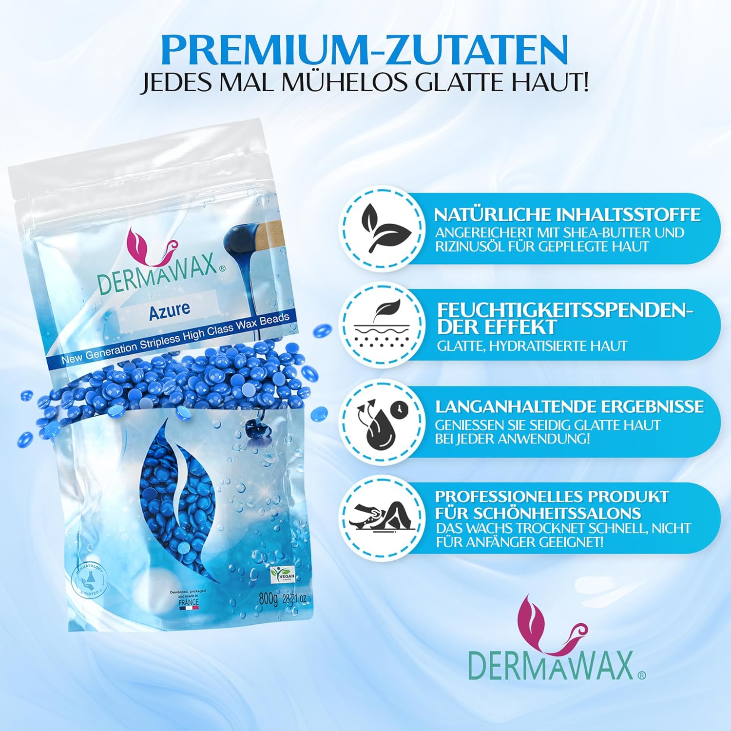 Dermawax Azure Wachsperlen - 800 g