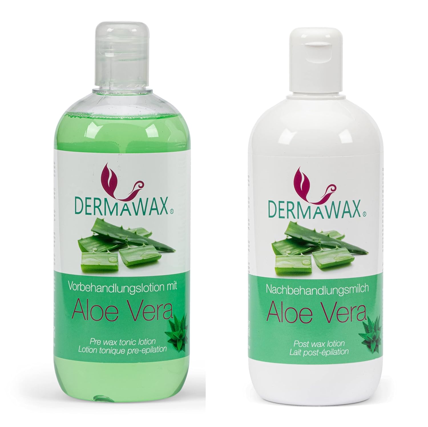 Dermawax Vor- und Nachbehandlungsset Aloe Vera - 2 x 500 ml