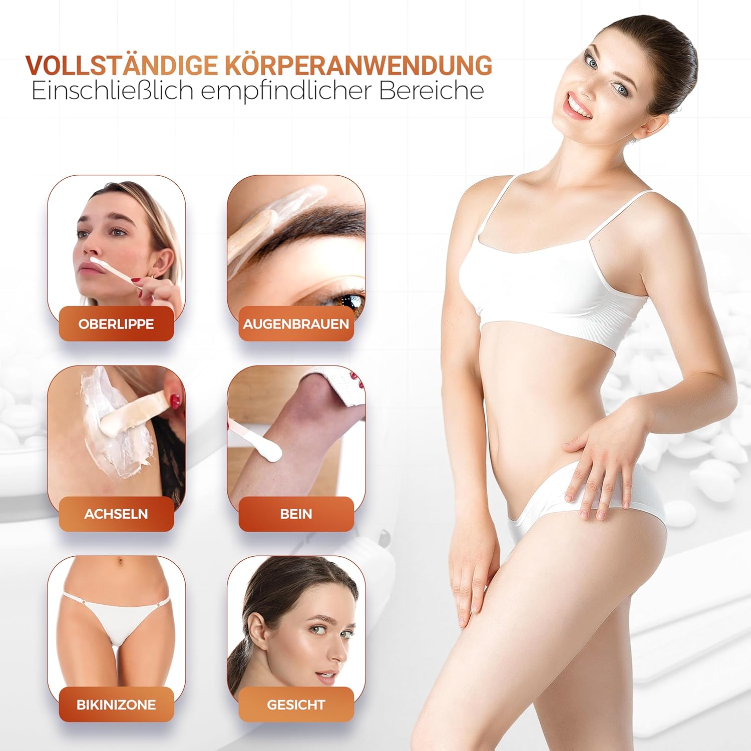 Dermawax Kokosnuss Wachsperlen - hypoallergenes multidirektionales Heißwachs