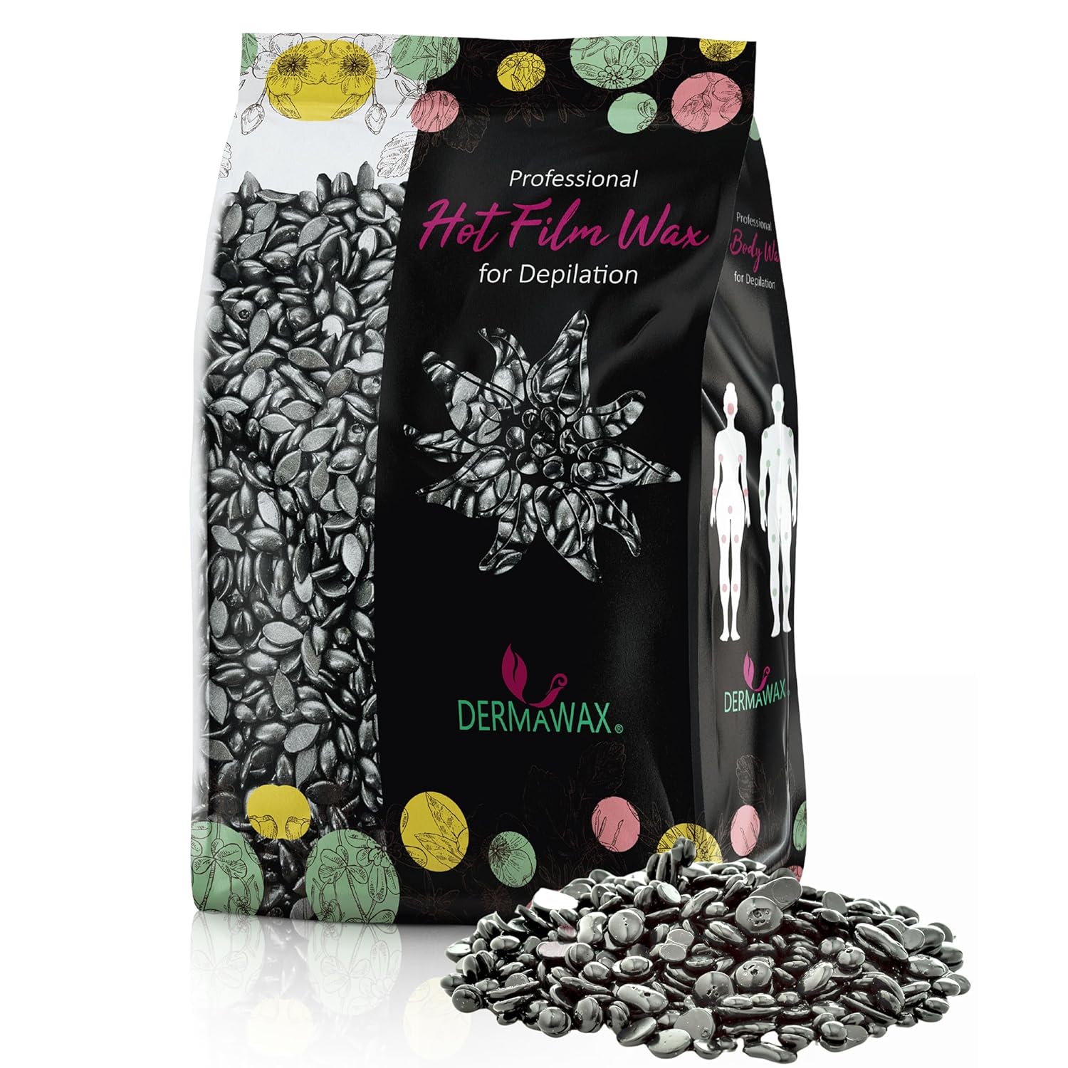 Dermawax Silver Black Edition Wachsperlen - Filmwachs ohne Vliesstreifen