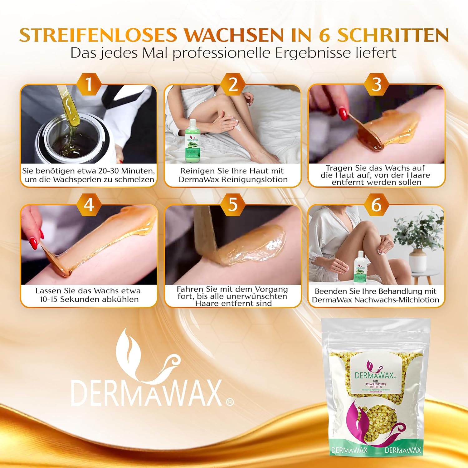 Dermawax Crystal Honig Wachsperlen