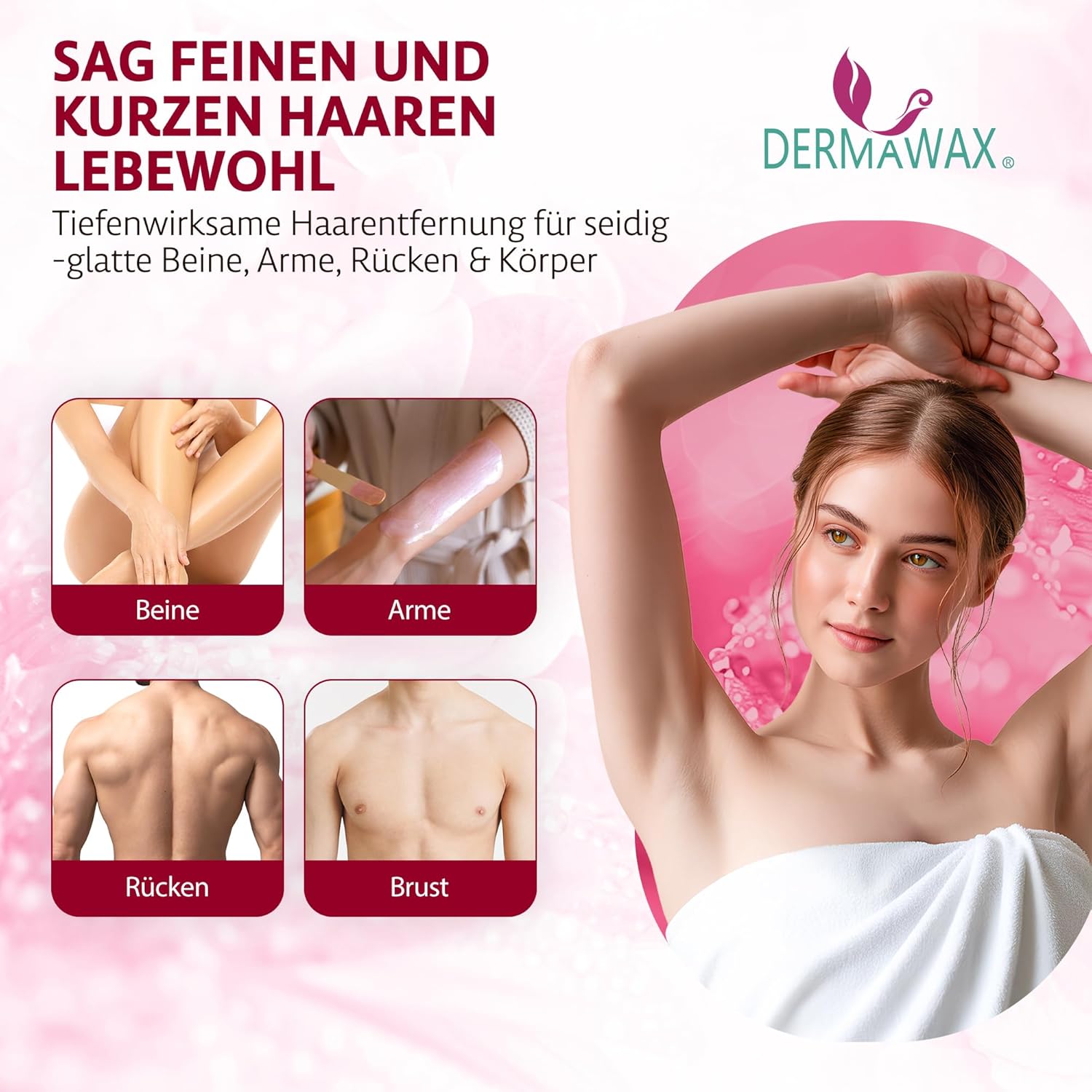 Dermawax Pink Cherry Warmwachs - 400 ml