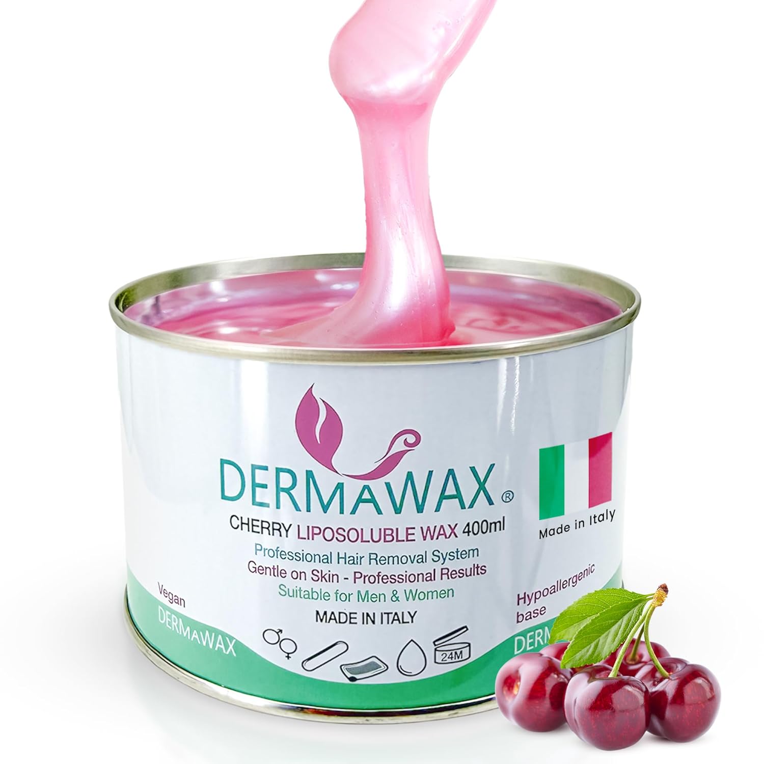 Dermawax Pink Cherry Warmwachs - 400 ml