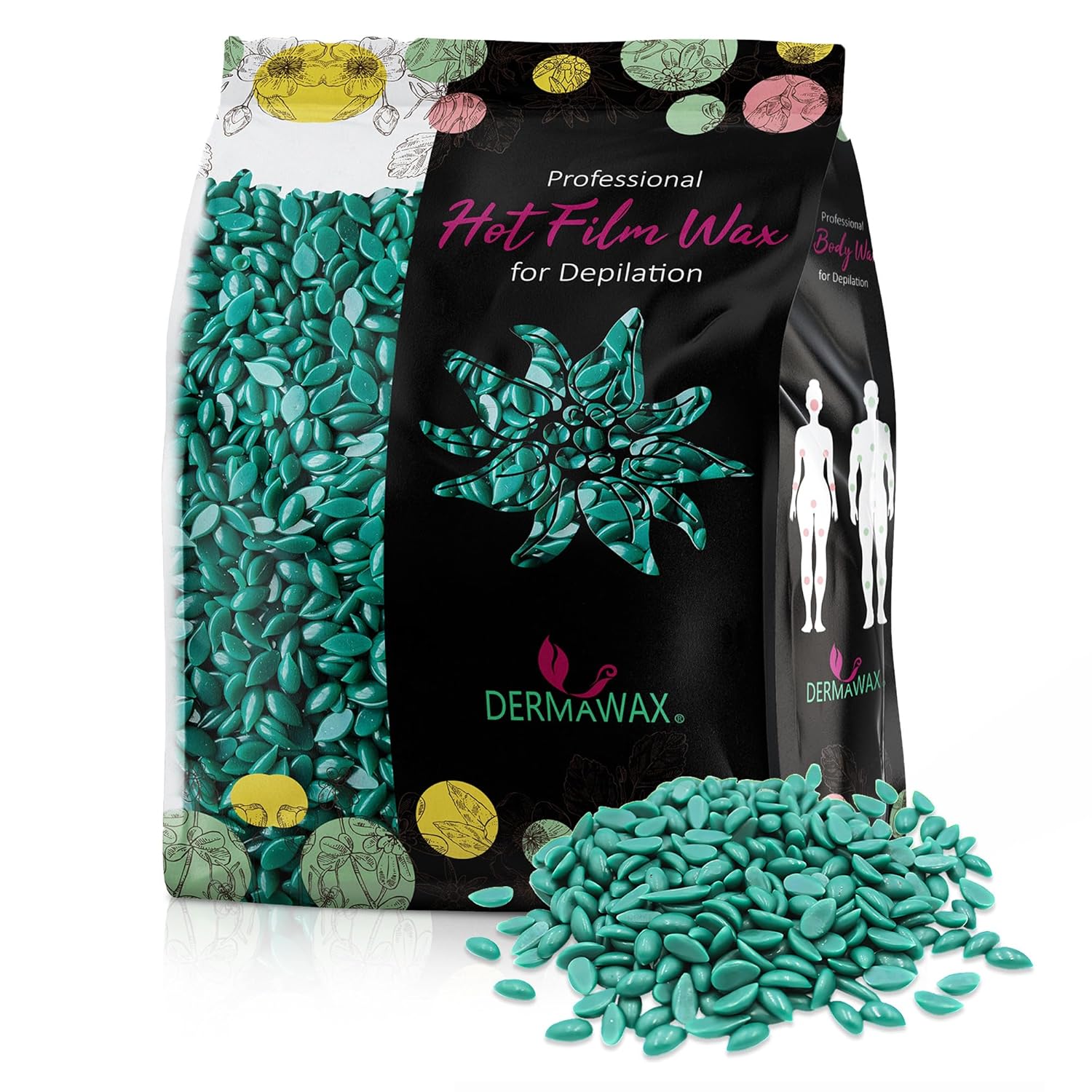 Dermawax Azulen Black Edition Wachsperlen - Filmwachs ohne Vliesstreifen
