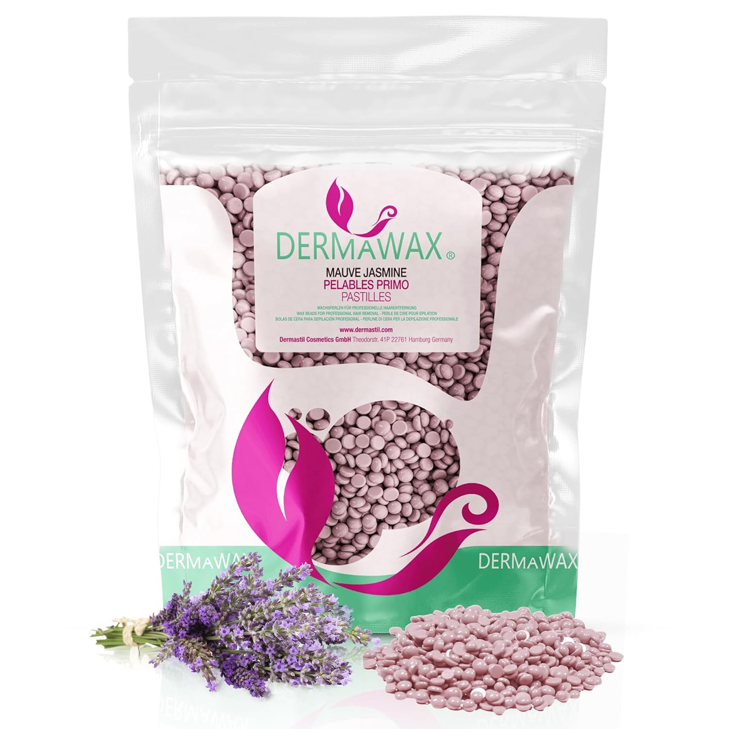 Dermawax Mauve Jasmin Wachsperlen - 1 kg