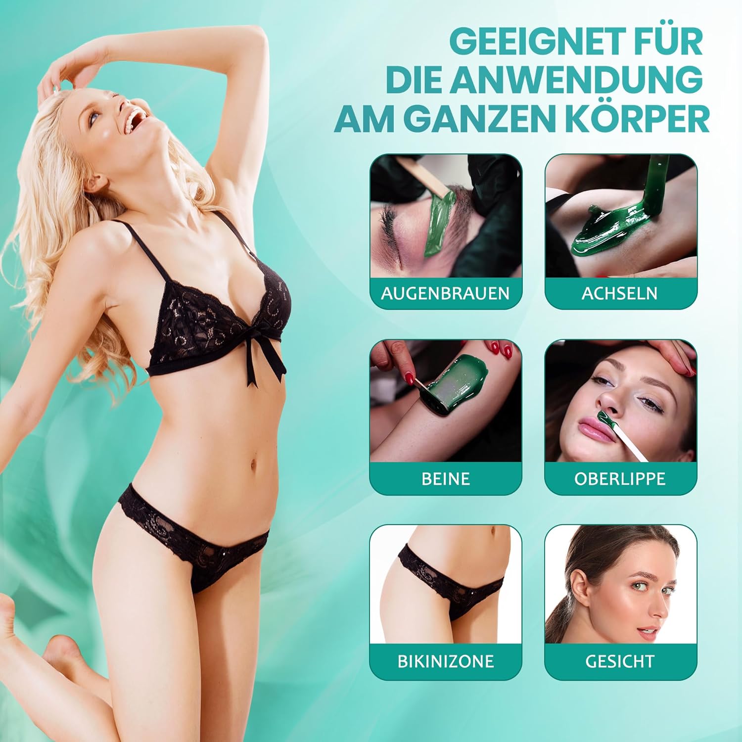 Dermawax Azulen Black Edition Wachsperlen - Filmwachs ohne Vliesstreifen