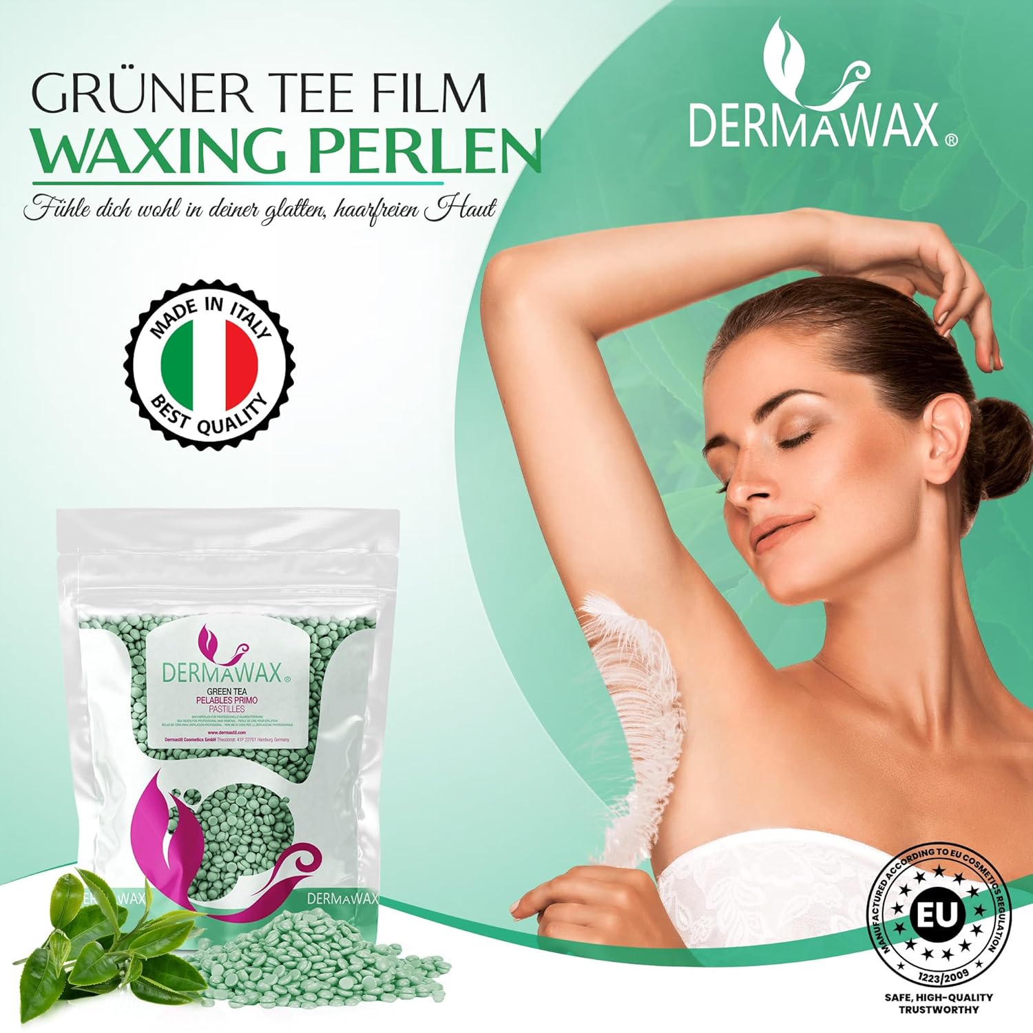 Dermawax Grüner Tee Wachsperlen - 1 kg