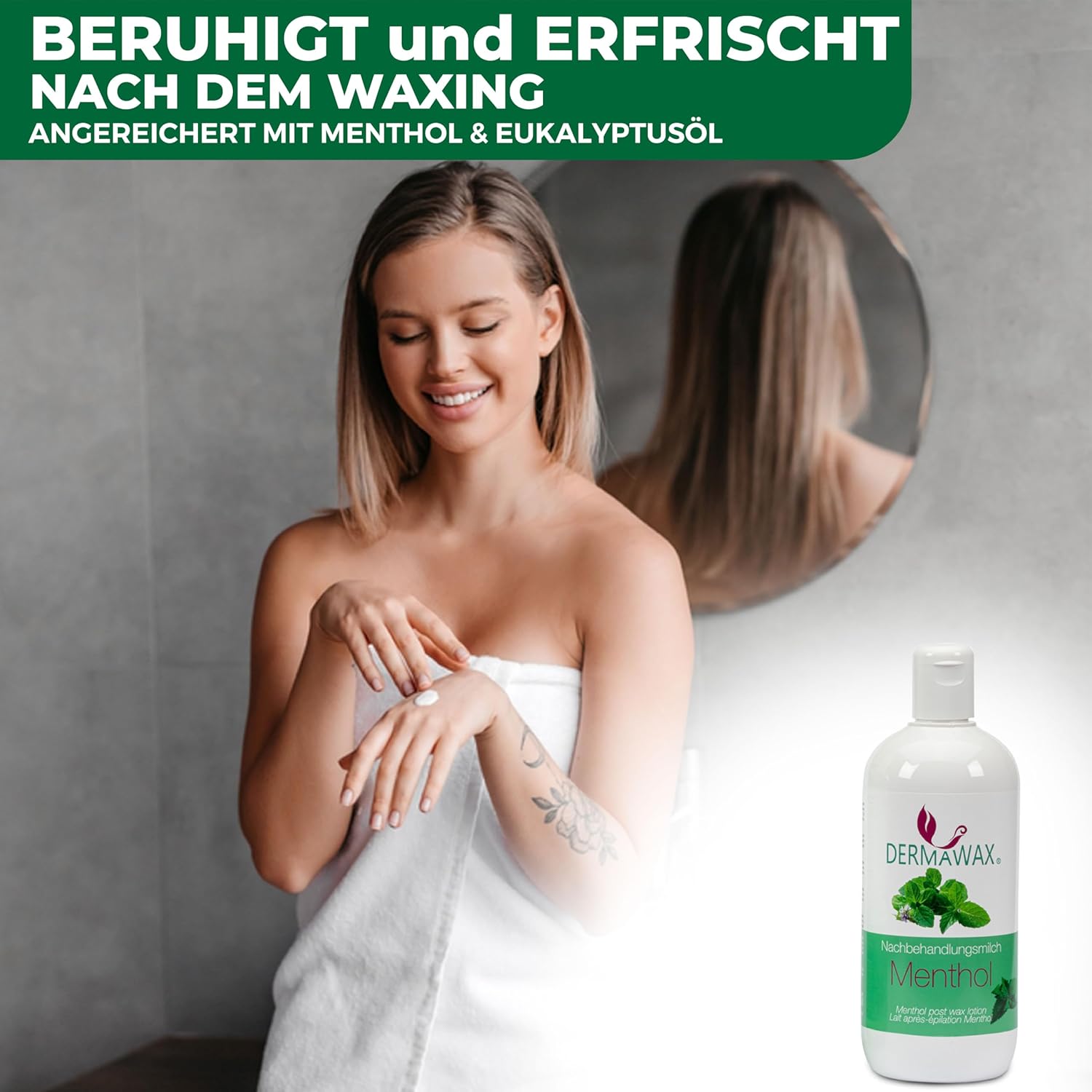 Dermawax Vor- und Nachbehandlungsset Aloe Vera und Menthol - 2 x 500 ml
